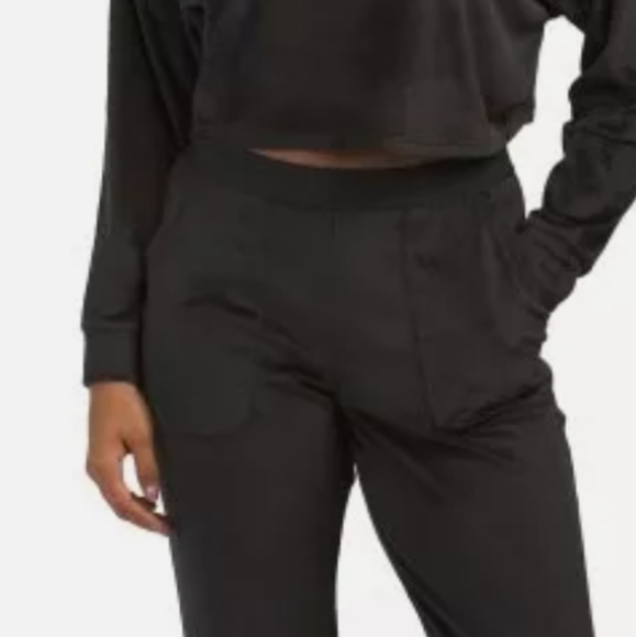 NWT Juicy Couture Women's Black Velour Tracksuit two-piece Loungewear XL - Picture 5 of 10